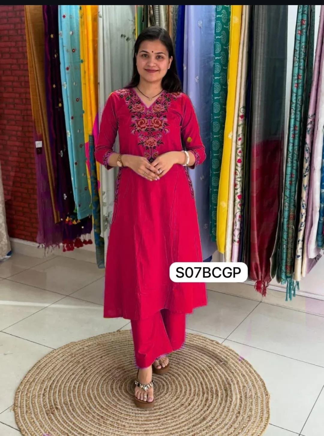 Pink Jaipur Printed Cotton A-Line Coord Set